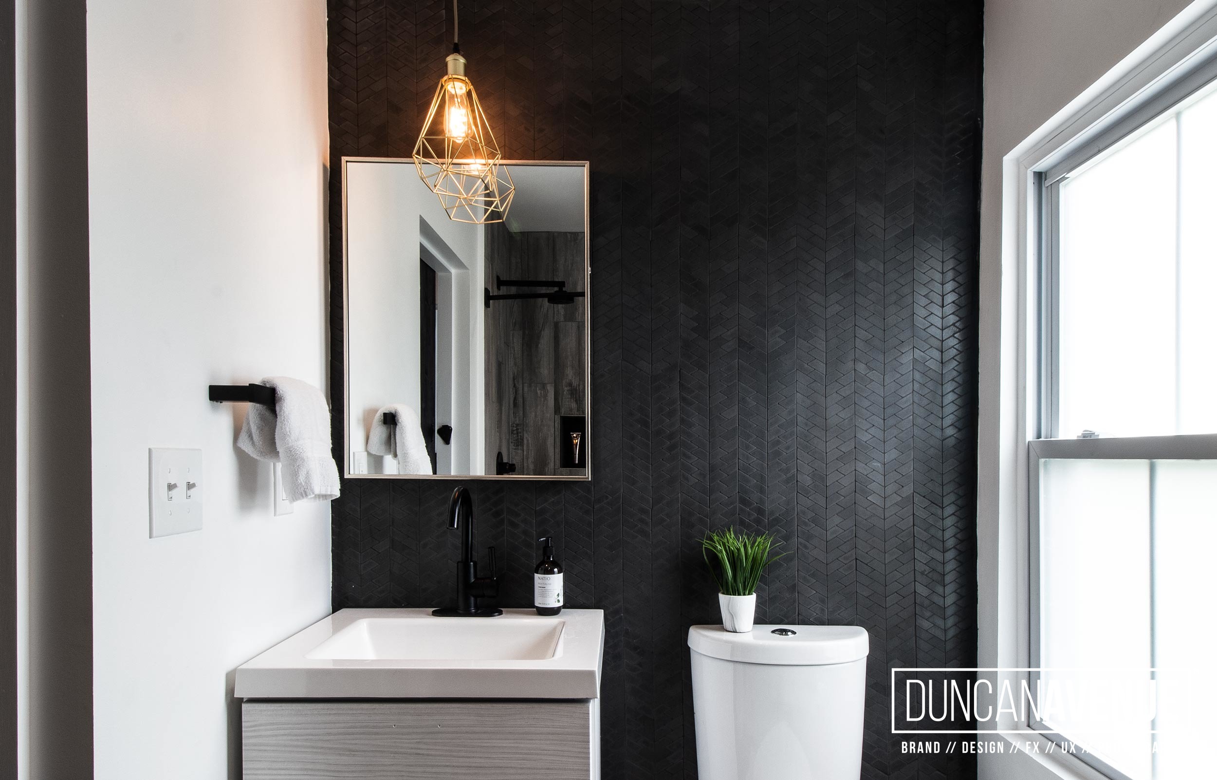 Modern Rustic Bathroom Design - Duncan Avenue Interior Design Studio