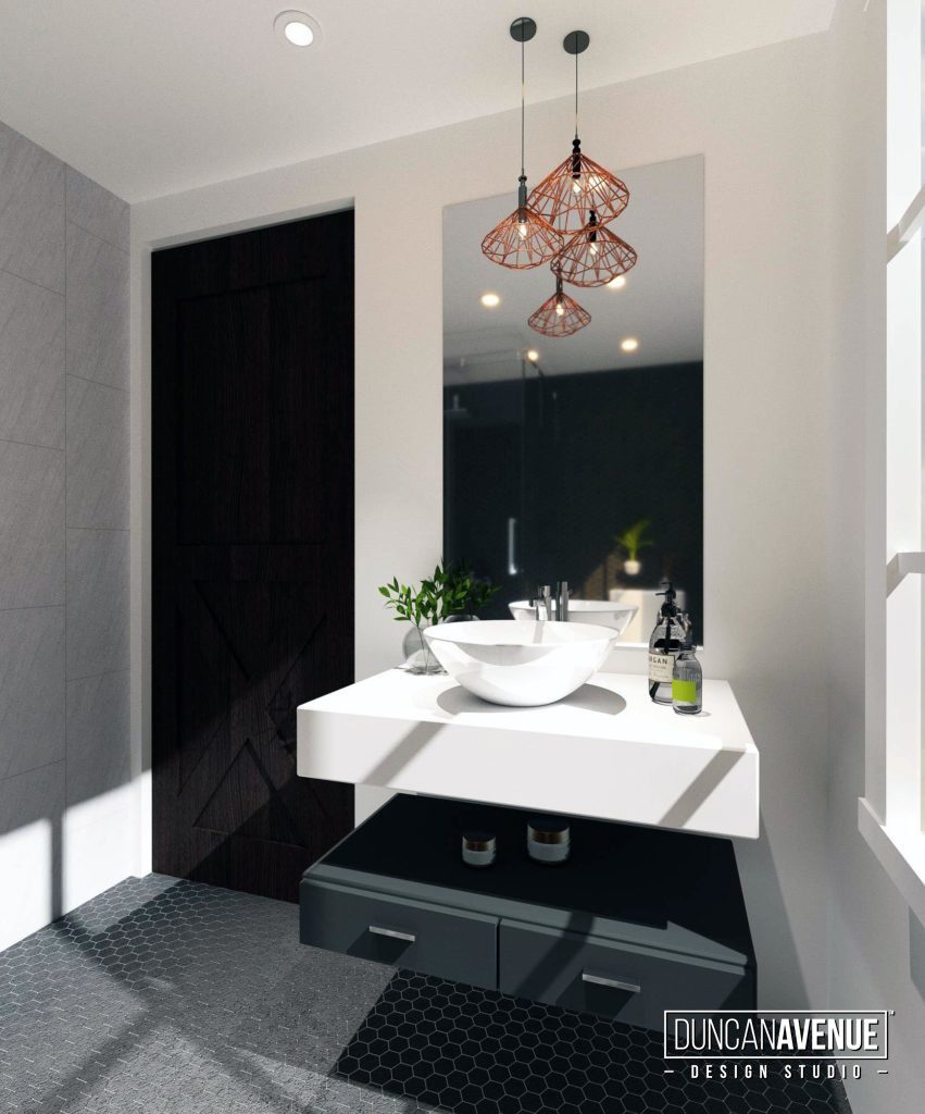 Modern Rustic Kitchen and Bathroom Interior Design Project in Cornwall on Hudson, NY Designer: Maxwell L. Alexander // Duncan Avenue Interior Design Studio / Hudson Valley