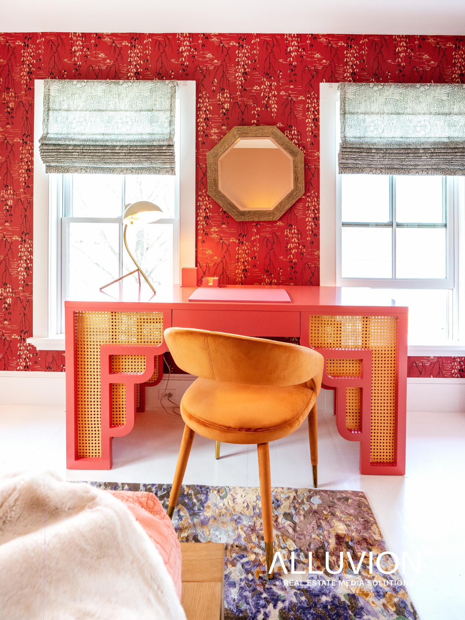 Upstate, NY Lakehouse – Interior Design Editorial Photoshoot by Photographer Maxwell Alexander – Indulge in the latest interior design trends with the bold and luxurious maximalist style, featuring eye-catching patterns, textures, and colors that add depth and personality to any space